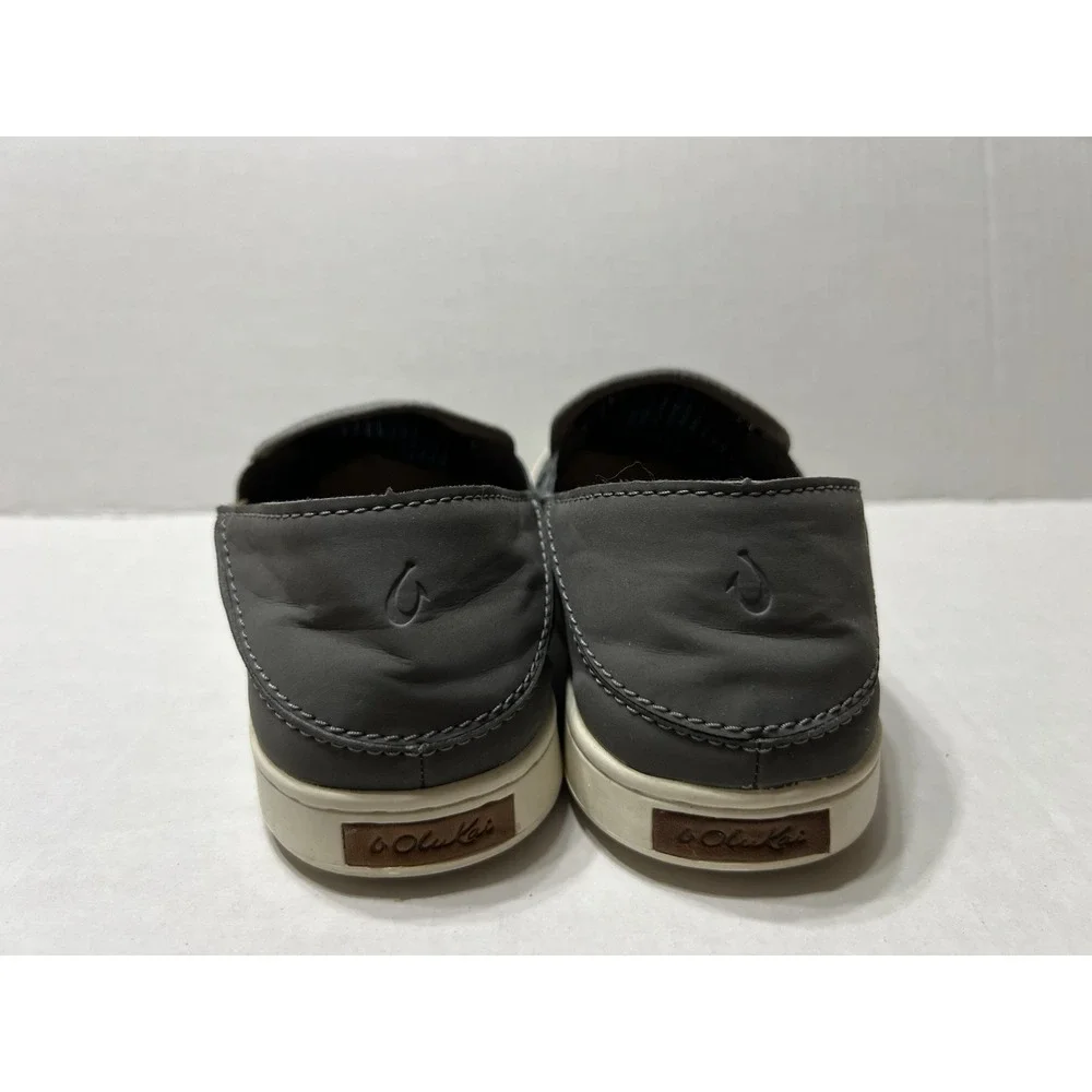 OluKai Womens Pehuea Pai Slip On Sneakers Gray Shoes Size US W7.5‎